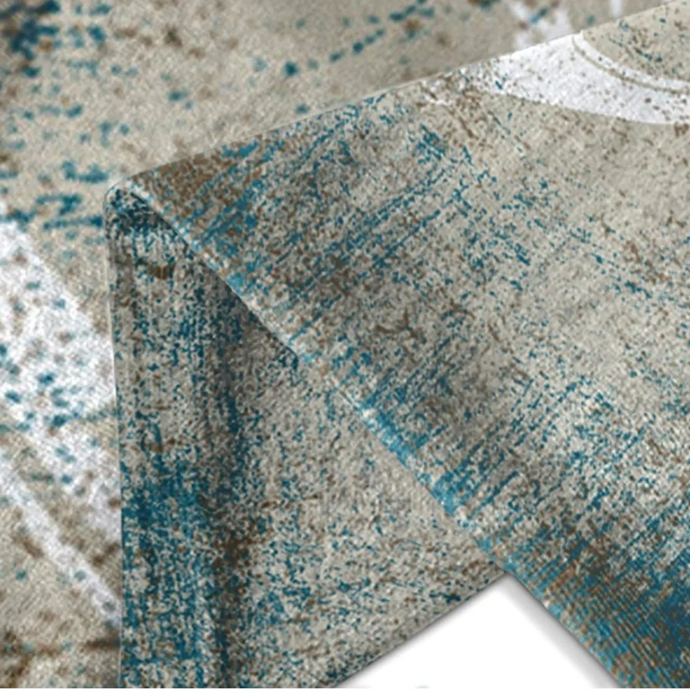 Luxury Home | Nautical Coastal Teal & Beige Gradient Anchor Throw Pillow Cover